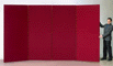 Velcro room divider and partition display