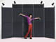Velcro room dividers and partition displays
