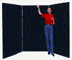 Velcro room dividers and partition displays